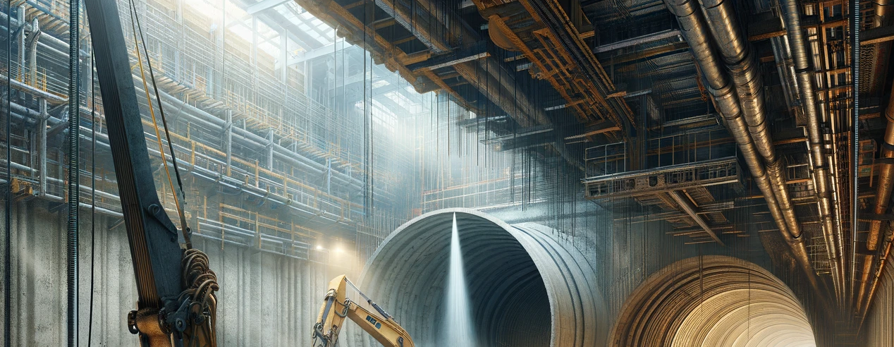 Bild eines Tunelbaus als Hintergrund