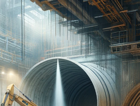 Bild eines Tunelbaus als Hintergrund